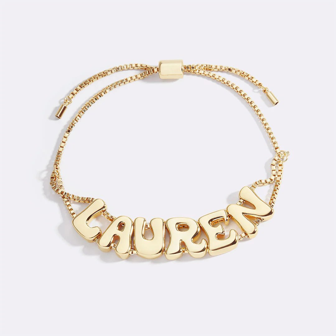 Bracelet personnalisable en chaine ajustable - #shop_name - 