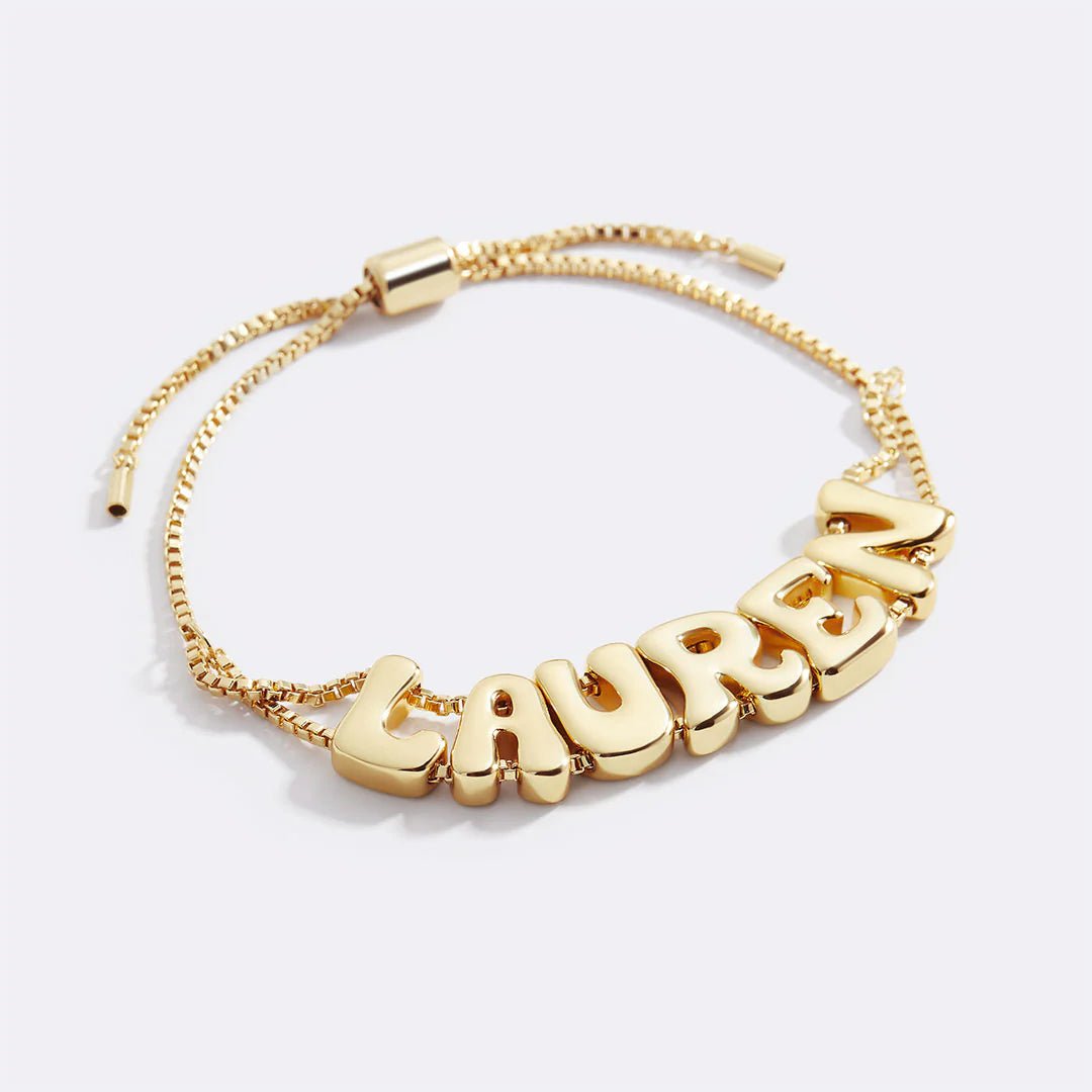 Bracelet personnalisable en chaine ajustable - #shop_name - 