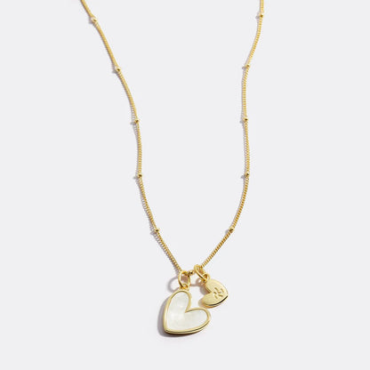 Collier coeur initial inspiration van cleef - #shop_name - 