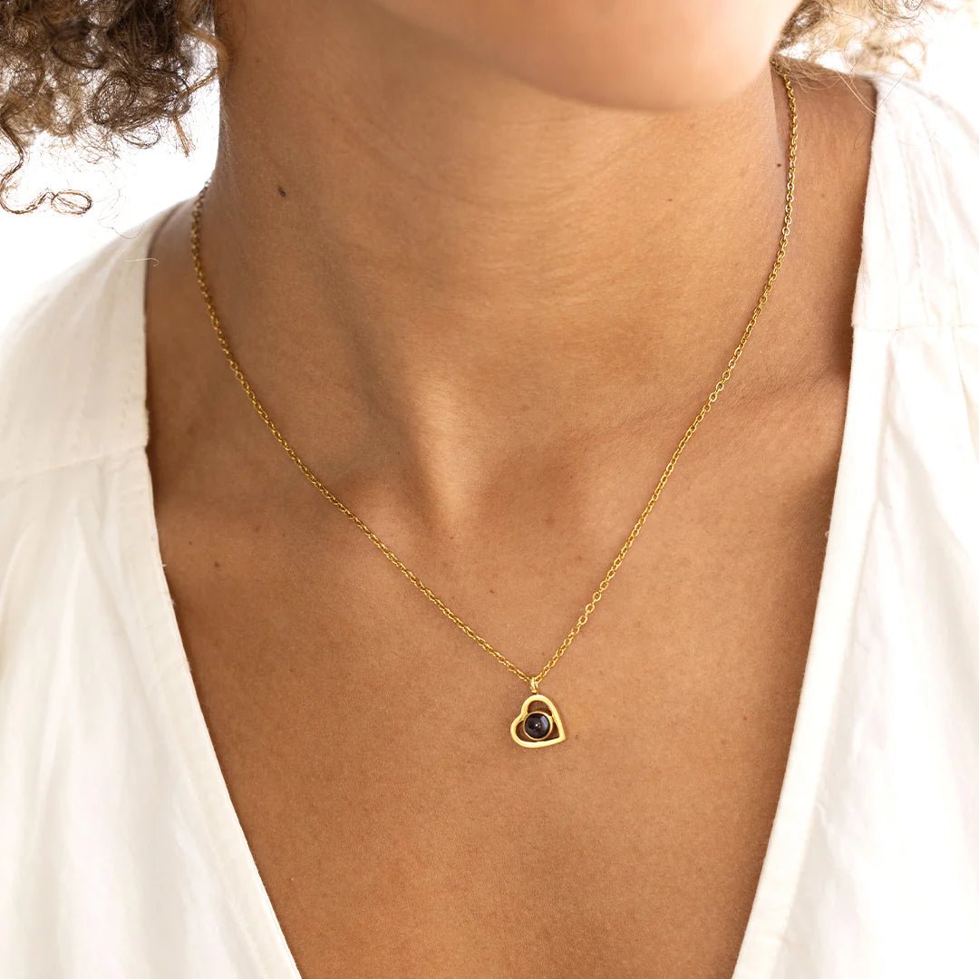 Collier photo personnalisé en forme de cœur - #shop_name - 